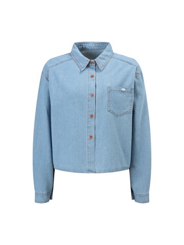 데님 포켓 셔츠 칼라 블라우스 