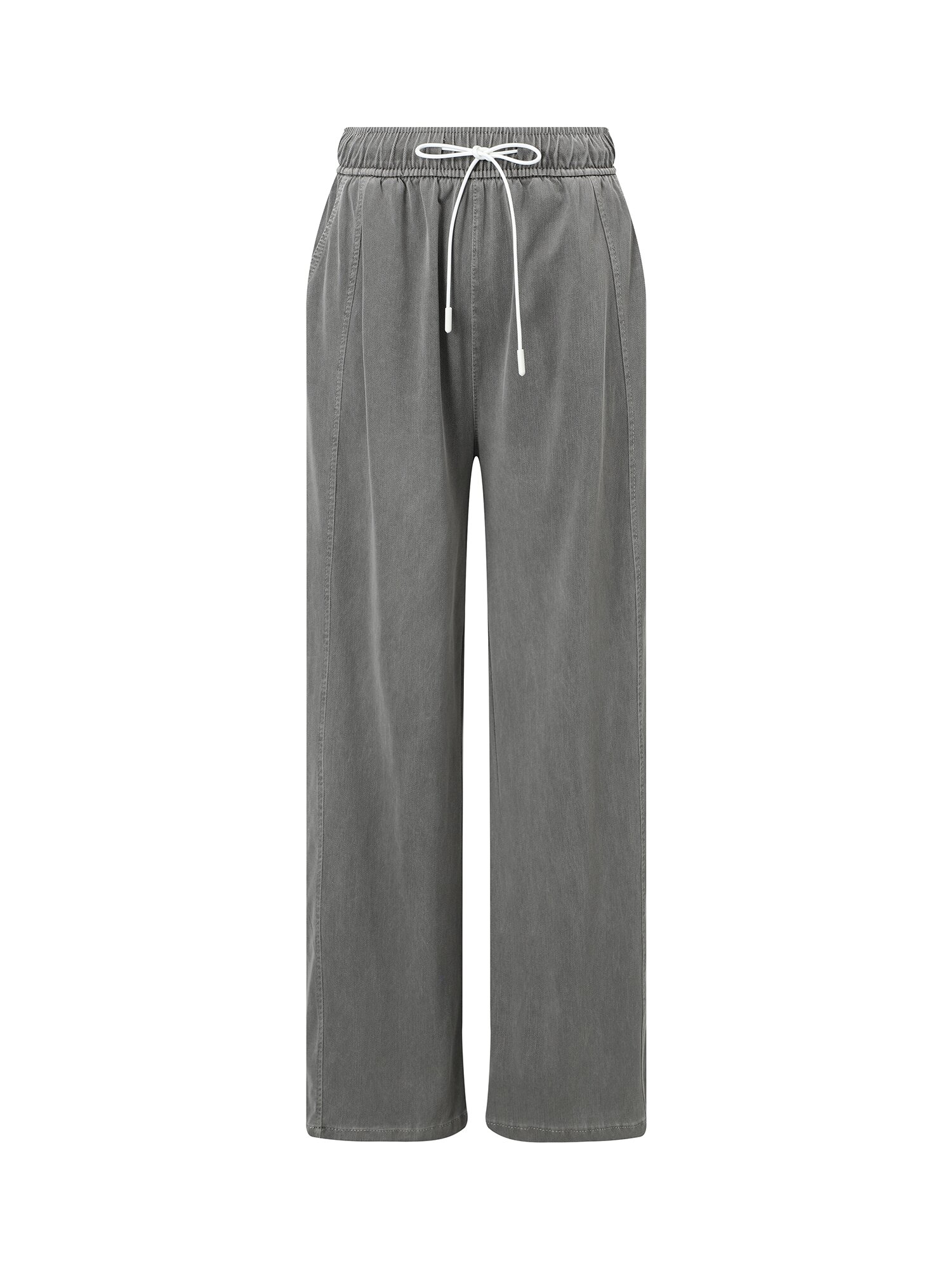 밴딩 스트링 와이드핏 팬츠 (DARK GREY)