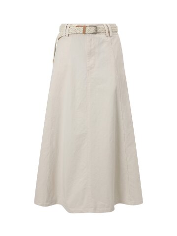 위빙 벨티드 롱 스커트 