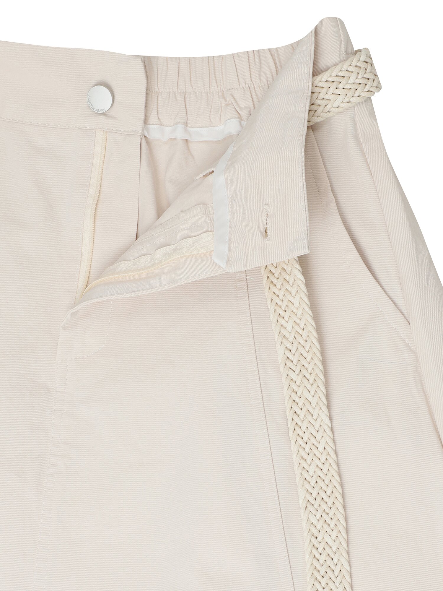 위빙 벨티드 롱 스커트 (BEIGE)