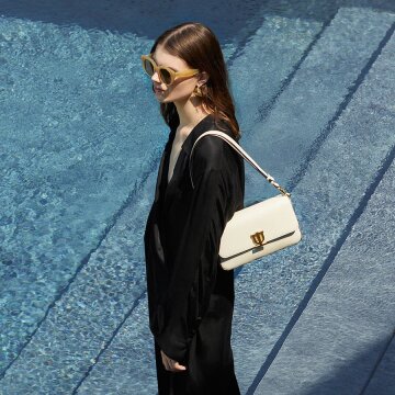 바울백 숄더 크로스백 솔리드 바닐라 DBU2043BDM