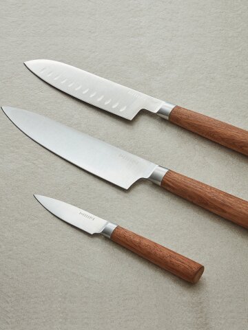 한샘 우드 핸들 주방칼 나이프 3종 세트