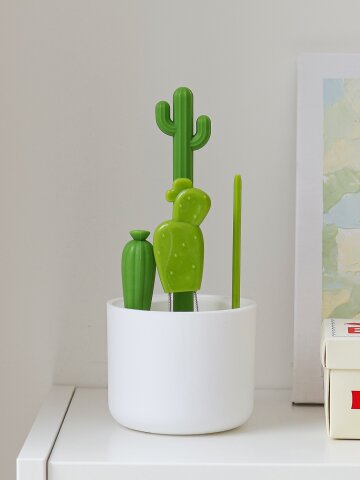  선인장 젖병 브러쉬 4종 세트 텀블러 컵 세척솔