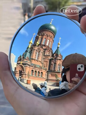 데데리트 신박한 여행템 미니 휴대용 볼록 거울 셀카 미러 감성 포토 사진 sns 인생샷 친구 우정 커플 선물