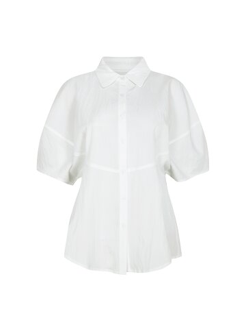 라운드 요크 돌먼 블라우스 