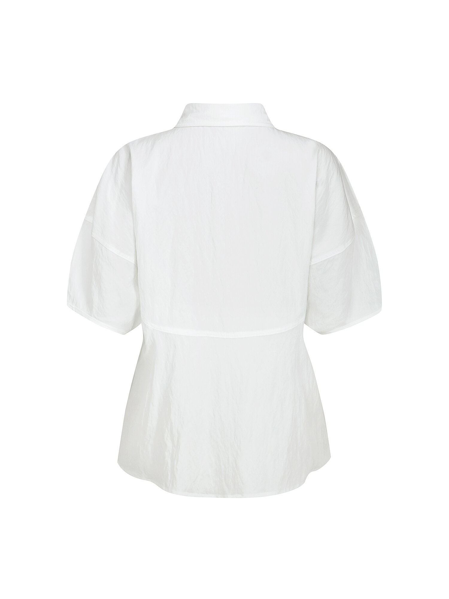 라운드 요크 돌먼 블라우스 (WHITE)
