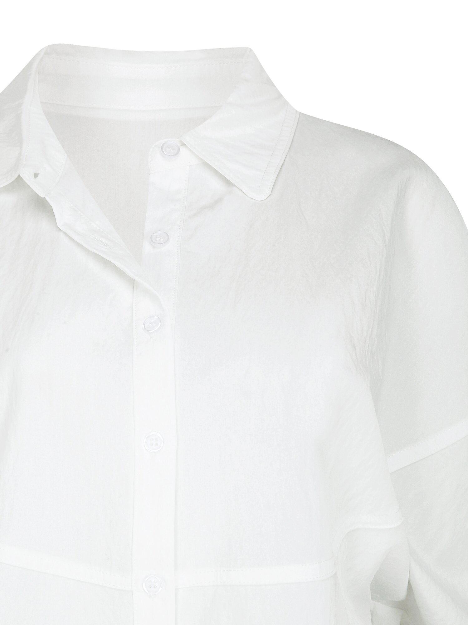 라운드 요크 돌먼 블라우스 (WHITE)