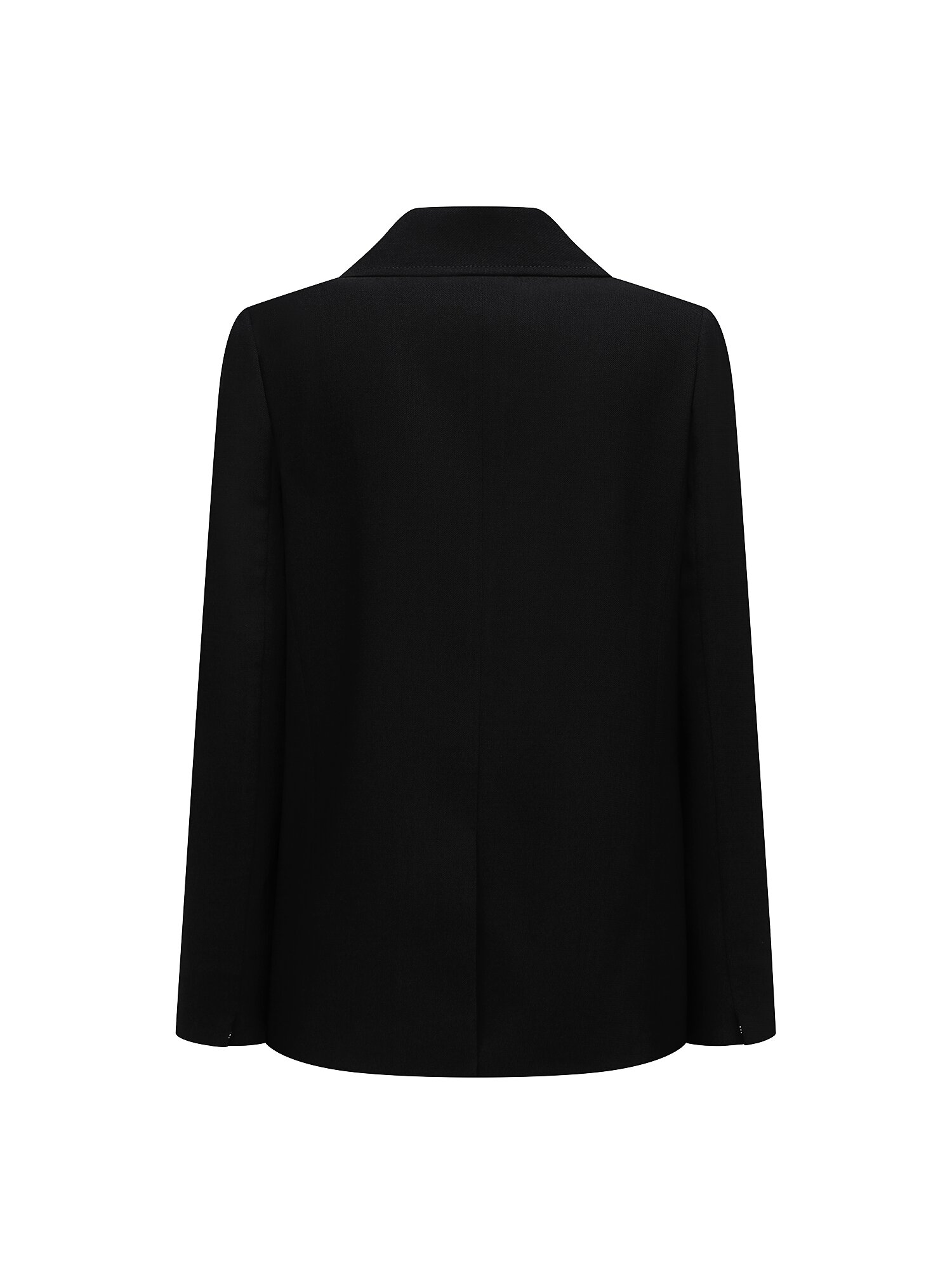 잔조직 포켓 싱글 투버튼 재킷 (BLACK)