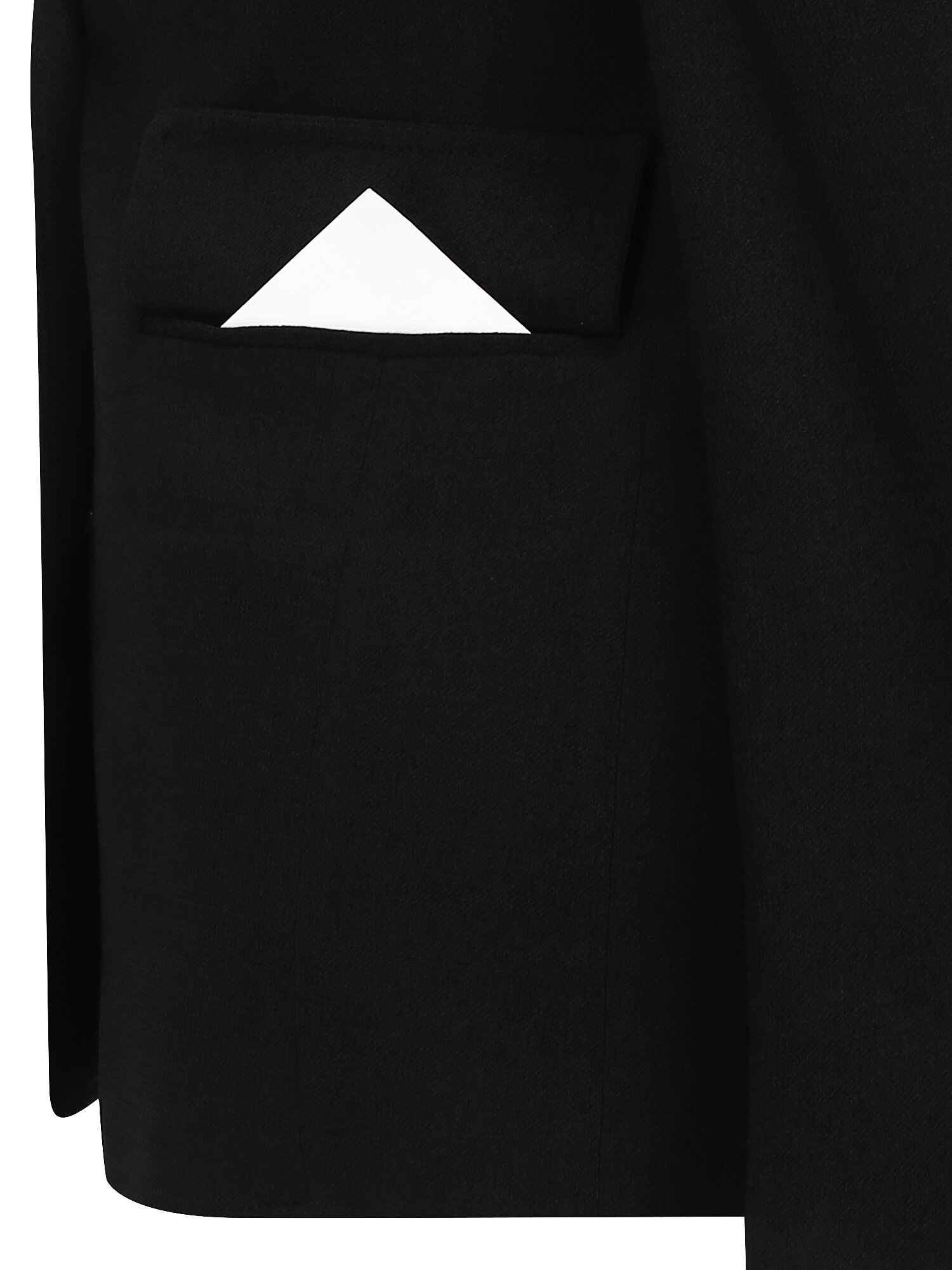 잔조직 포켓 싱글 투버튼 재킷 (BLACK)