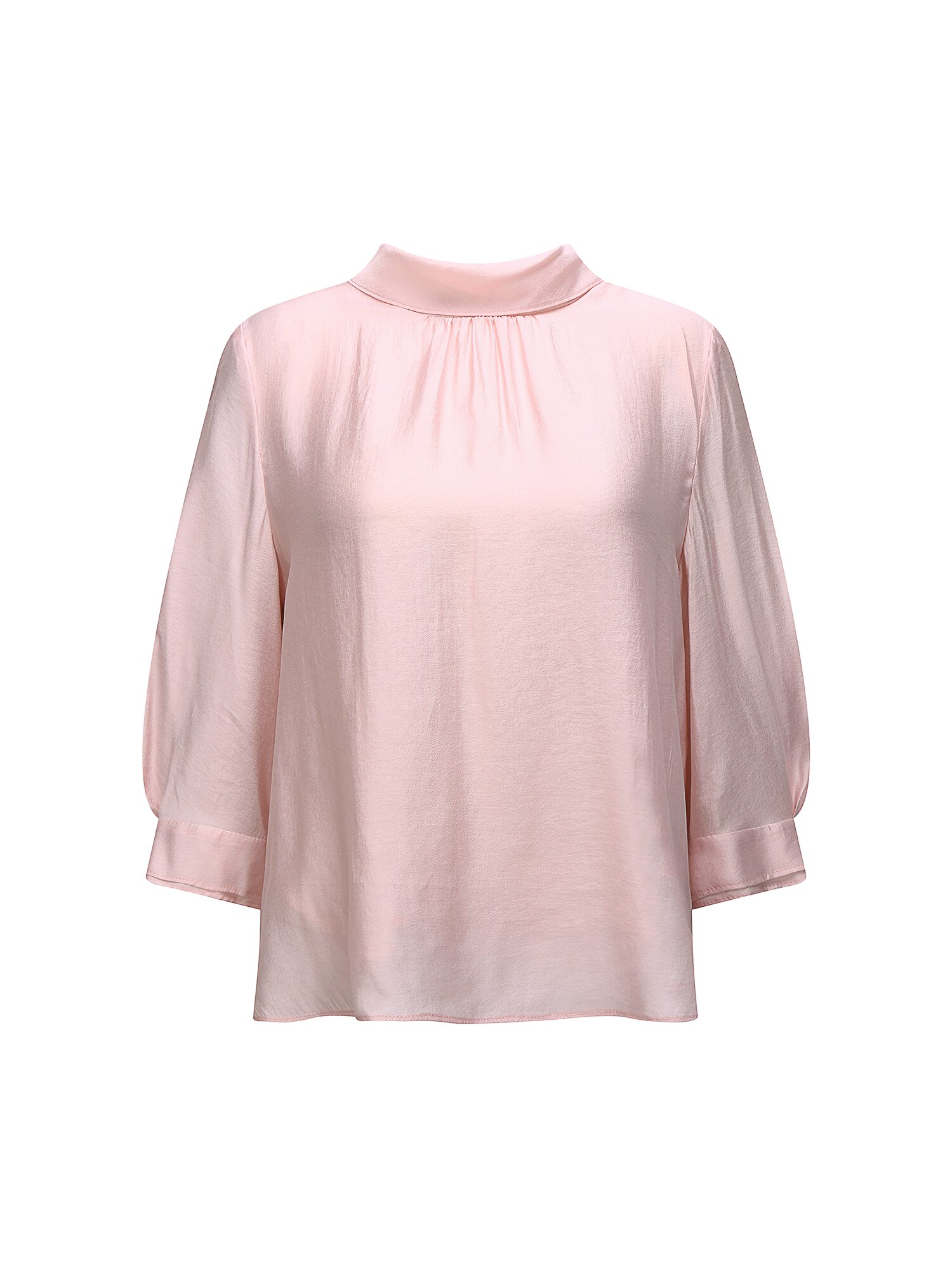 백 타이 카울넥 블라우스 (LIGHT PINK)