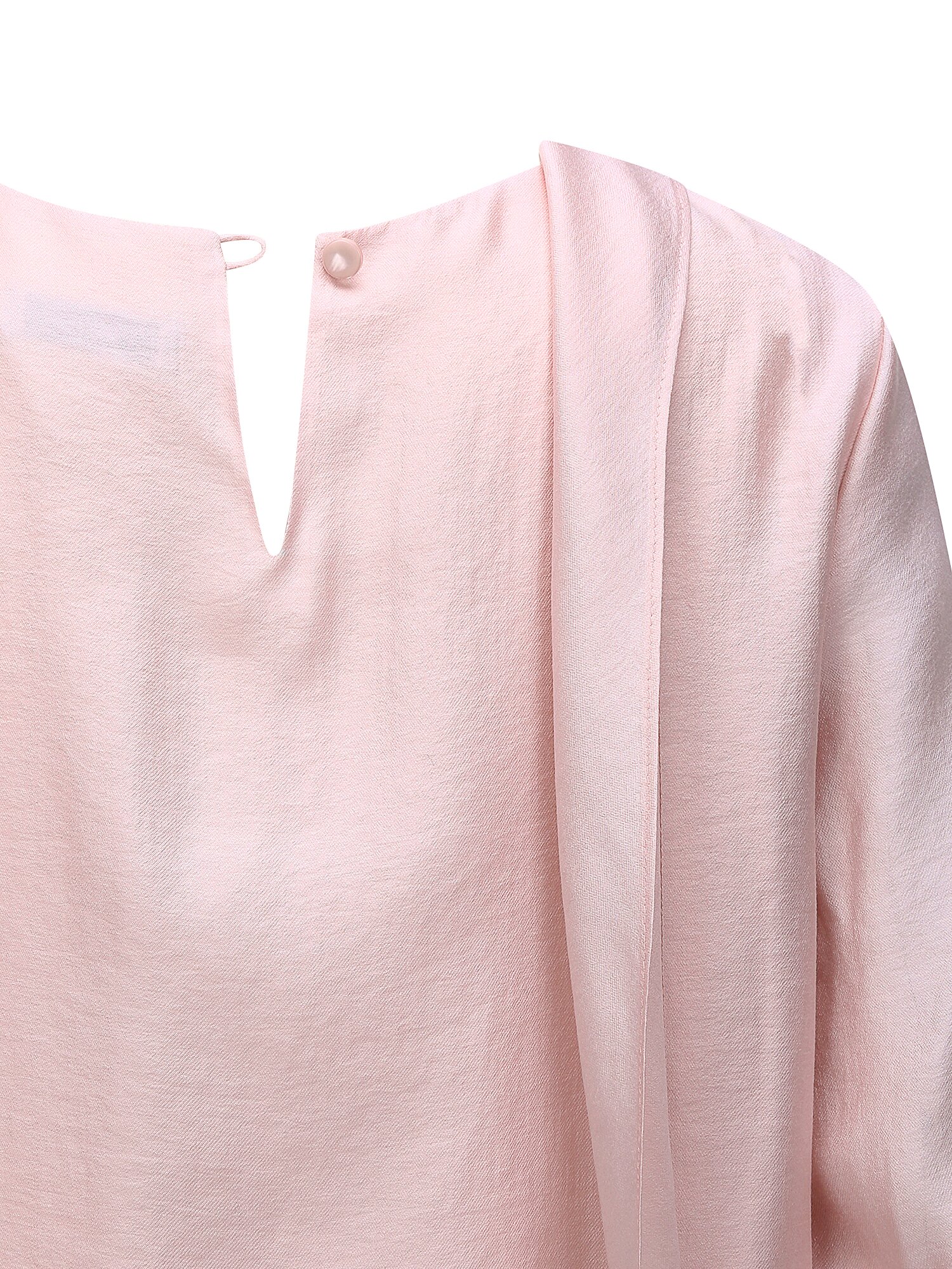 백 타이 카울넥 블라우스 (LIGHT PINK)