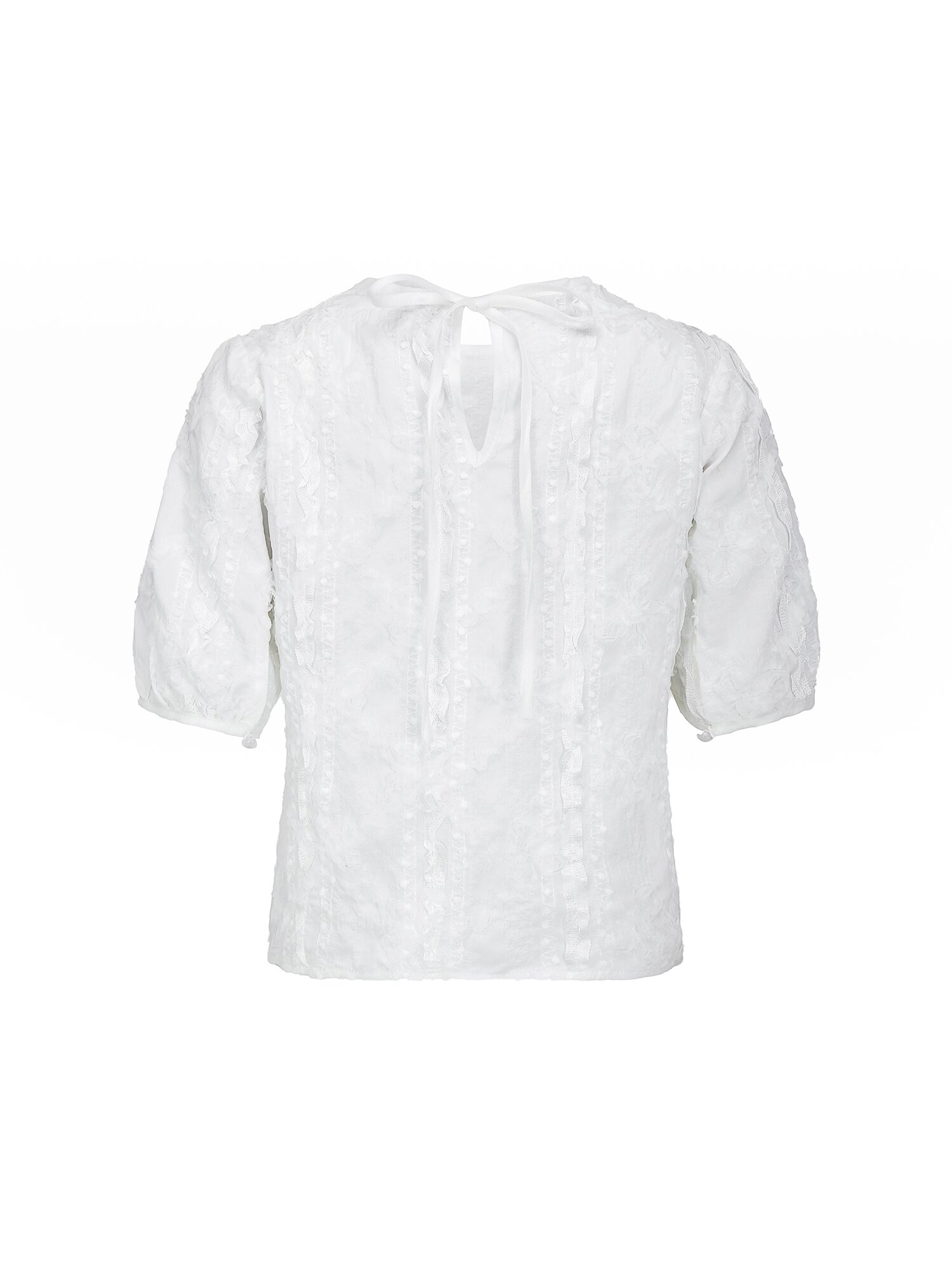 퍼프 블라우스 +스크런치 세트 (WHITE)