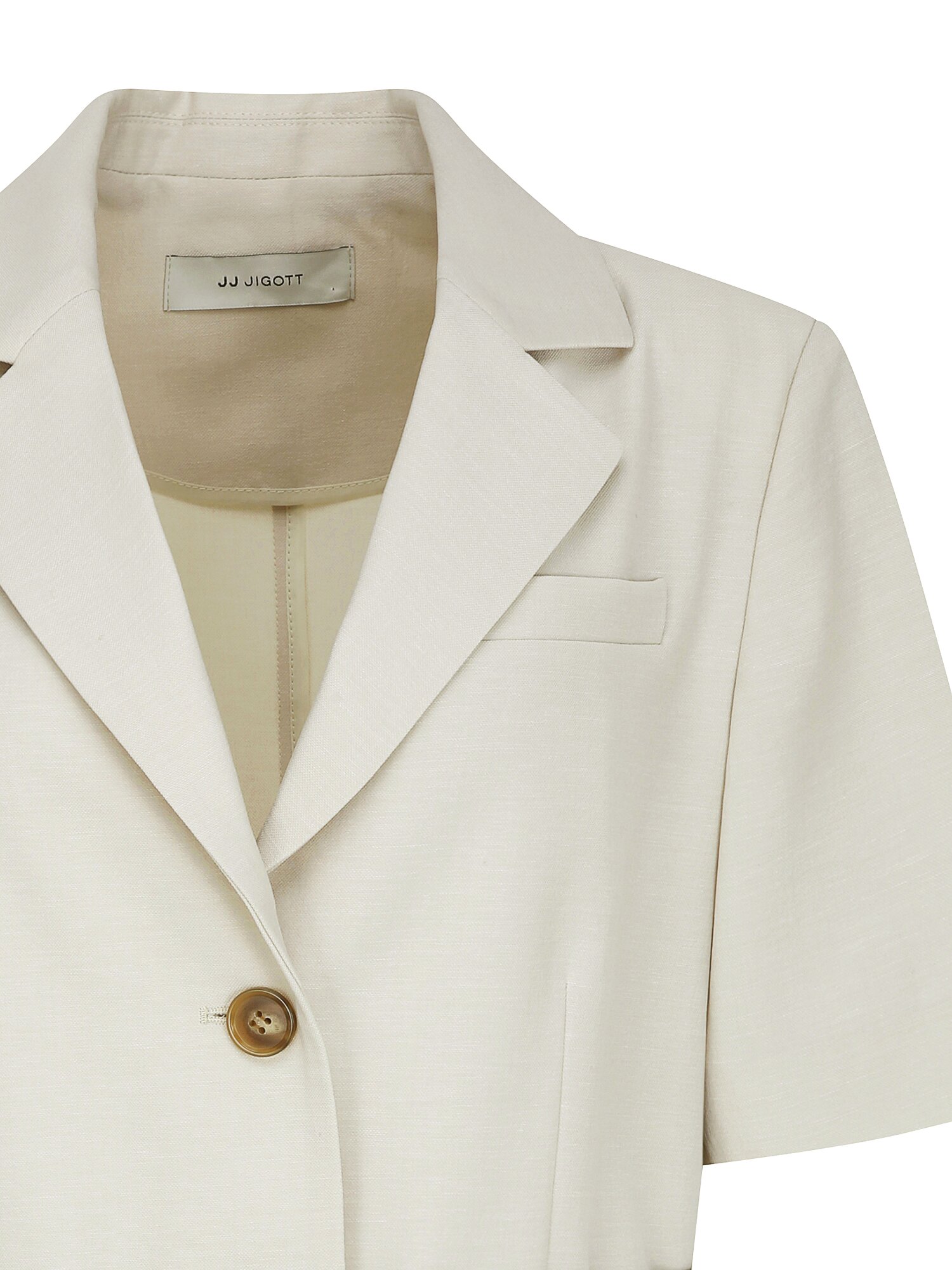 린넨 벨티드 하프 슬리브 재킷 (BEIGE)