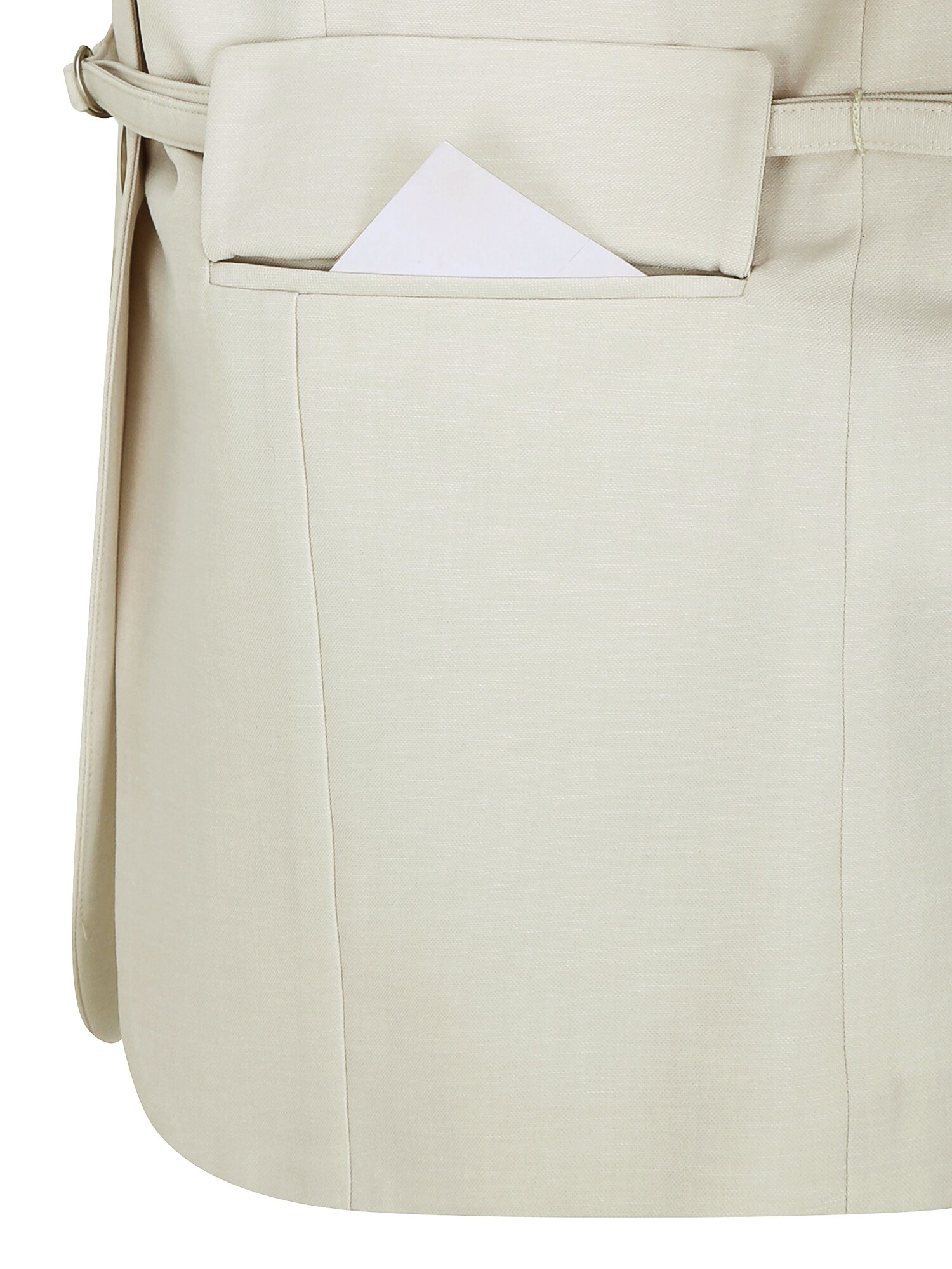 린넨 벨티드 하프 슬리브 재킷 (BEIGE)