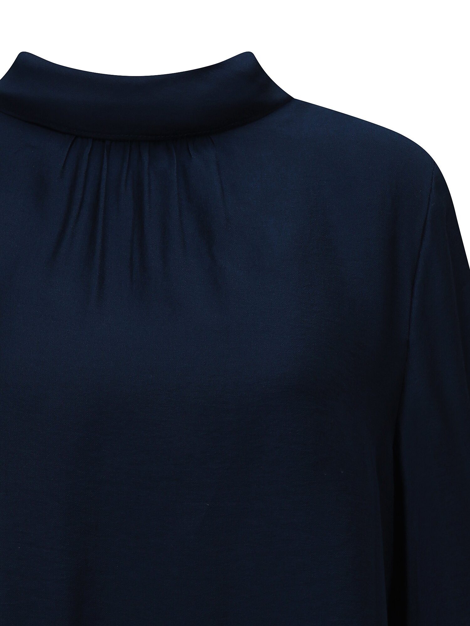 백 타이 카울넥 블라우스 (NAVY)