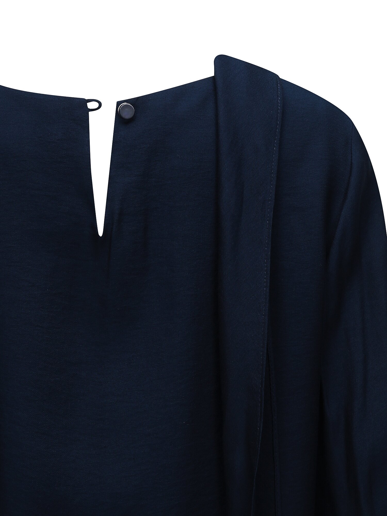 백 타이 카울넥 블라우스 (NAVY)