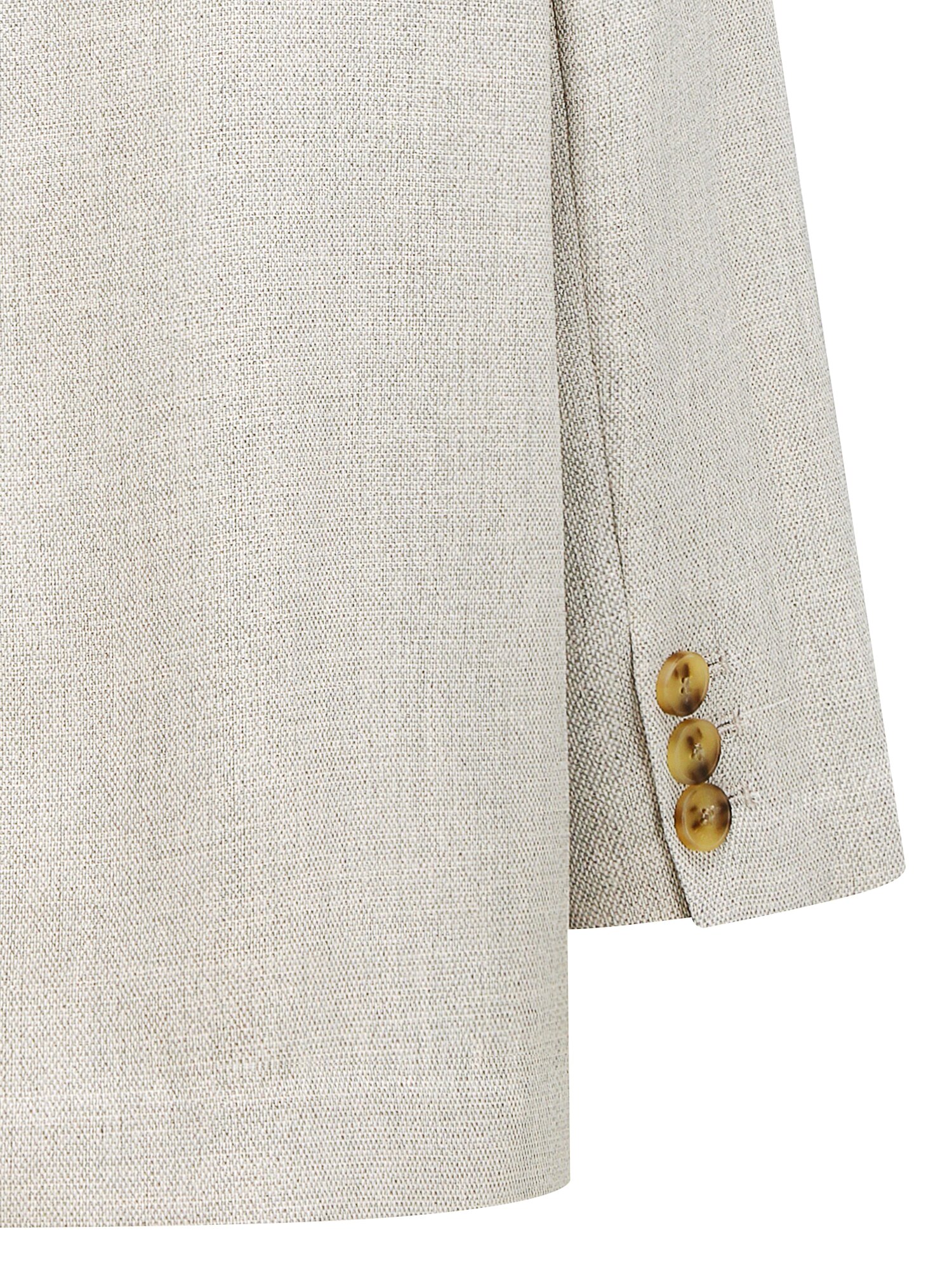 잔조직 포켓 7부 원버튼 재킷 (MELANGE BEIGE)