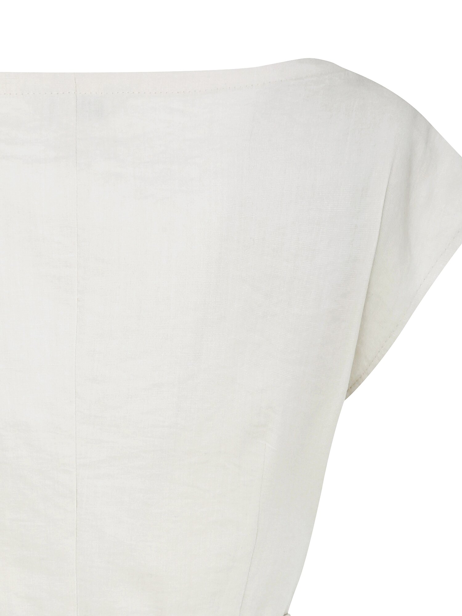 코튼 벨티드 캡 슬리브 블라우스 (LIGHT BEIGE)