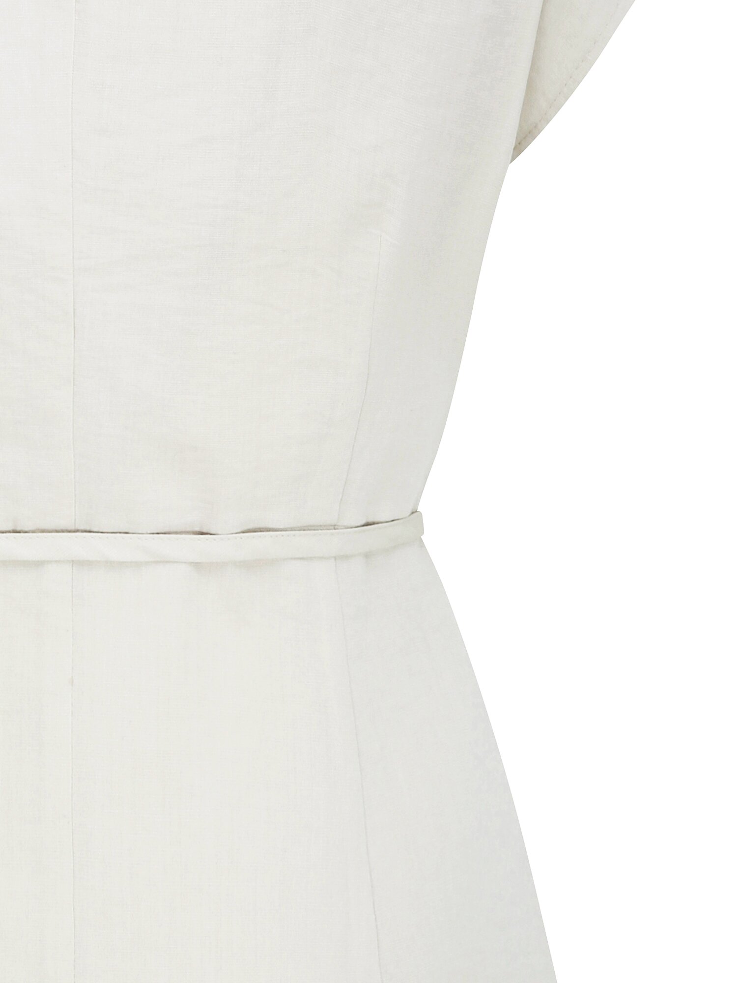 코튼 벨티드 캡 슬리브 블라우스 (LIGHT BEIGE)