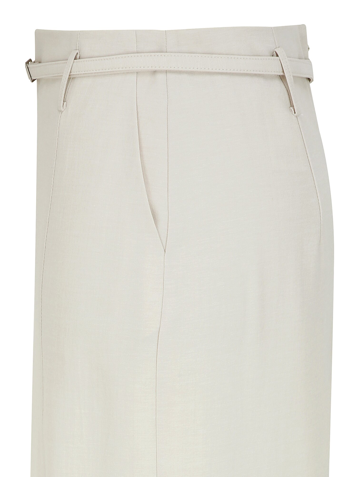 린넨 벨티드 H라인 스커트 (BEIGE)