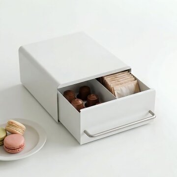 HICKIES 메탈 슬라이딩 주방 서랍 펜트리 커피 티백 약보관 수납 정리함 F1