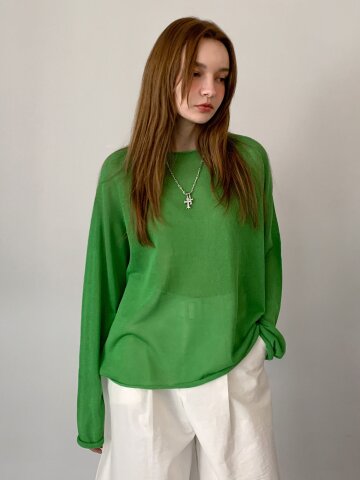 루즈핏 시스루 니트 (6colors)