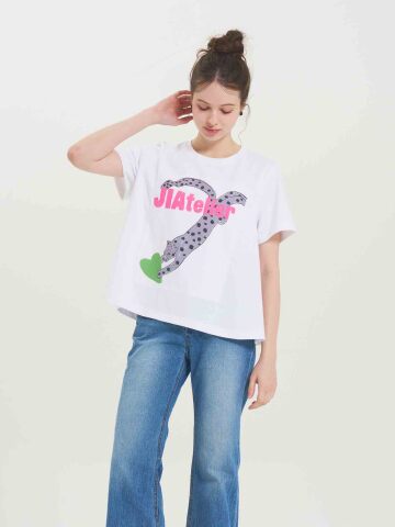 JIA Jelly Pop Flare Tee - WHITE