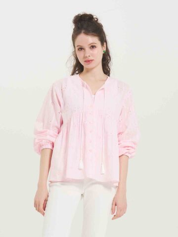 Elia Bloom Boho Blouse - PINK