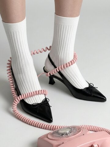 TOKOY_black 발모양이 예쁜 슬링백힐 5cm