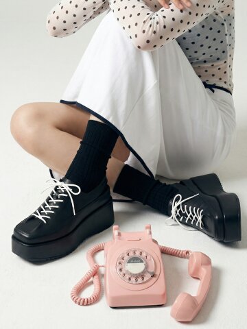 VANT_black 플랫폼 로퍼