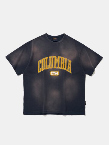 CRACK ARCH SPRAY WASHED S/S T-SHIRTS_NAVY