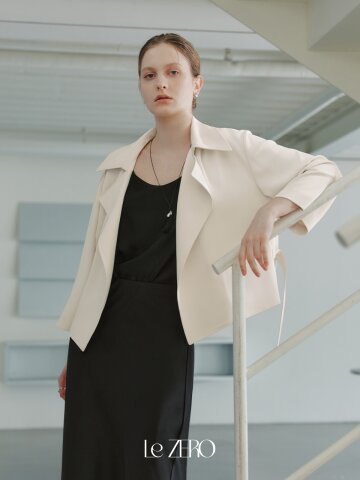 [2컬러] 르제로 트렌치 플레어 자켓
