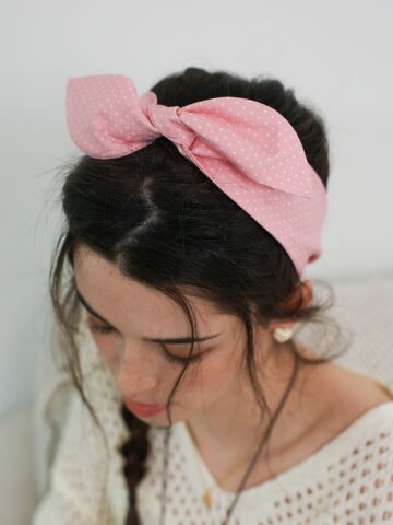 DD_Dot pattern twilly scarf_2color