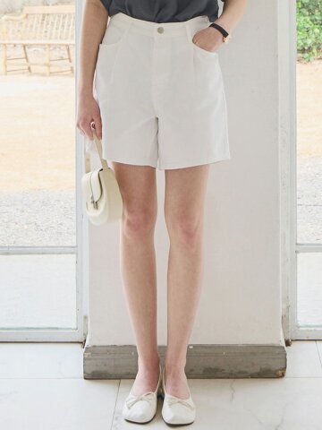 Fade washing denim half pants_4 Colors