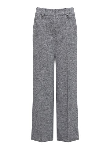 메탈 버튼 장식 와이드 팬츠 