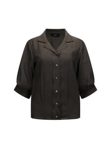 턱 오픈 칼라 블라우스 +이너 세트 