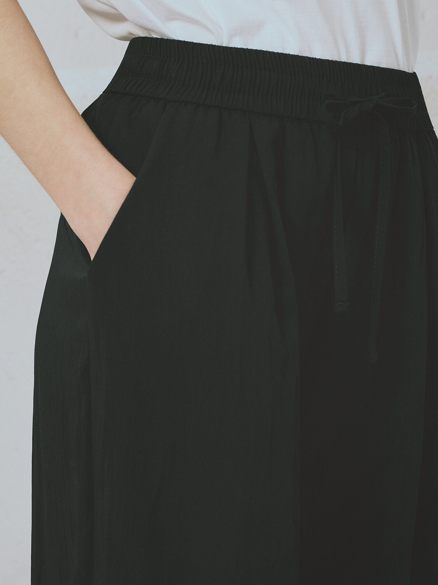 크링클 밴딩 슬랙스 팬츠 (BLACK)