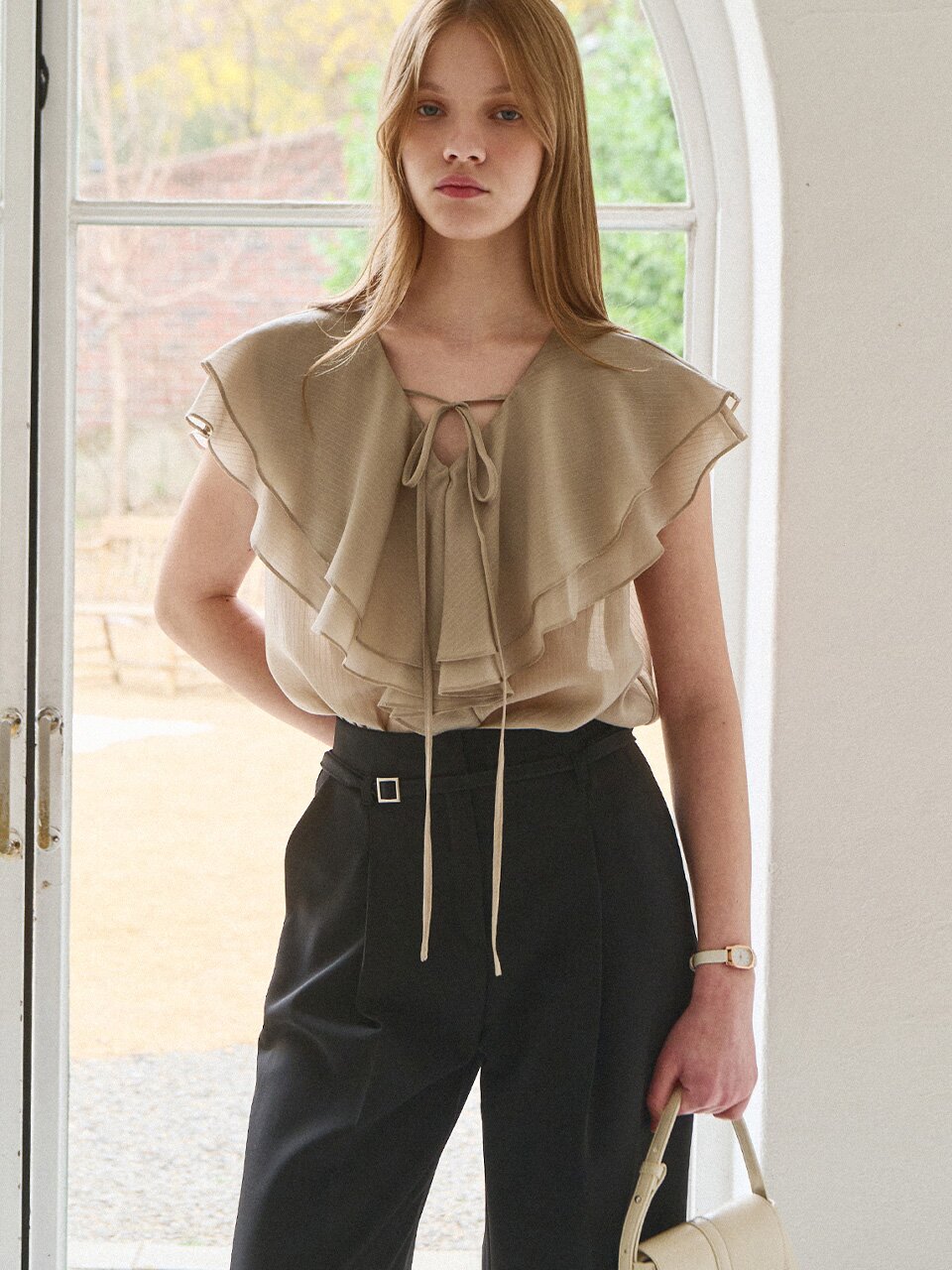 [6차][컬러추가] Veil frill blouse_3 Colors