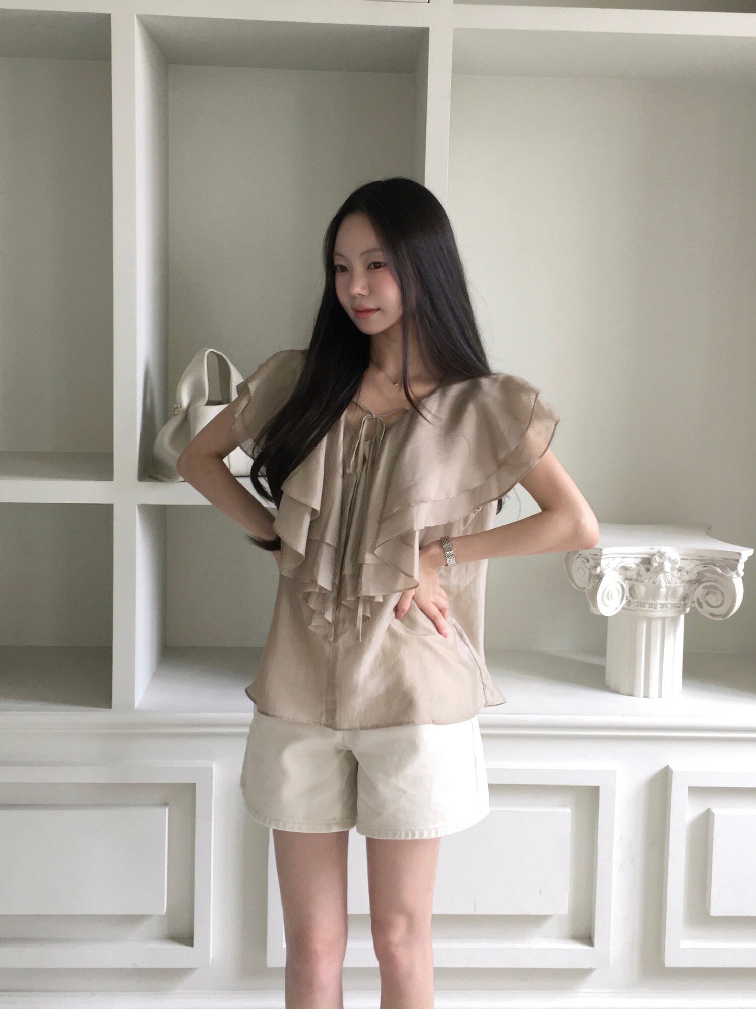 [6차][성경 PICK] Veil frill blouse_3 Colors