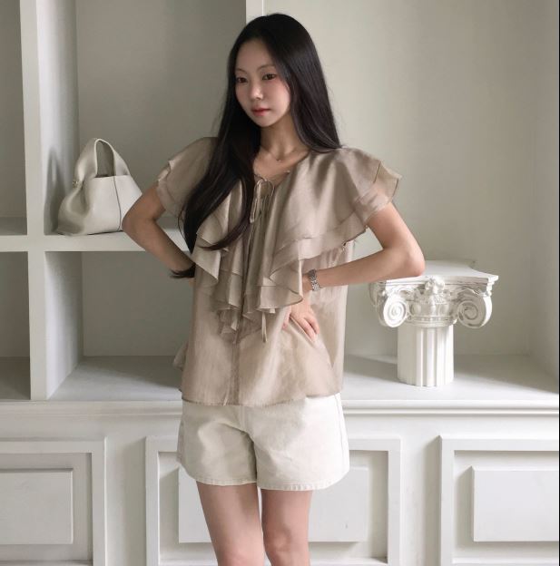 [6차][성경 PICK] Veil frill blouse_3 Colors