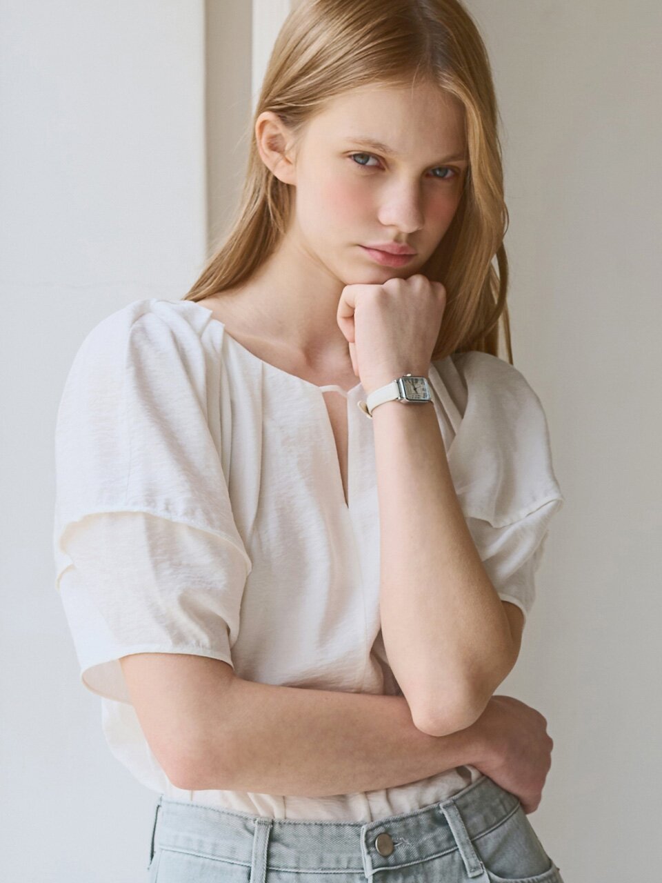 [5차] Tuck detail blouse_2 Colors