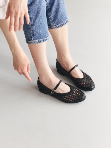 피카딜리 104033 플랫슈즈_블랙페이턴트(1.5cm)
