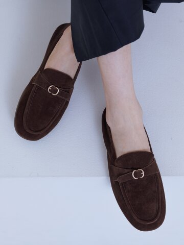 센터 버클 포인트 레더 로퍼_S21OF763 (2color)