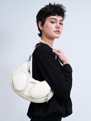 이에이에 루나 백 토트백 빈티지 아이보리 
