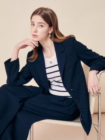 세미 릴렉스 테일러드 싱글 재킷 