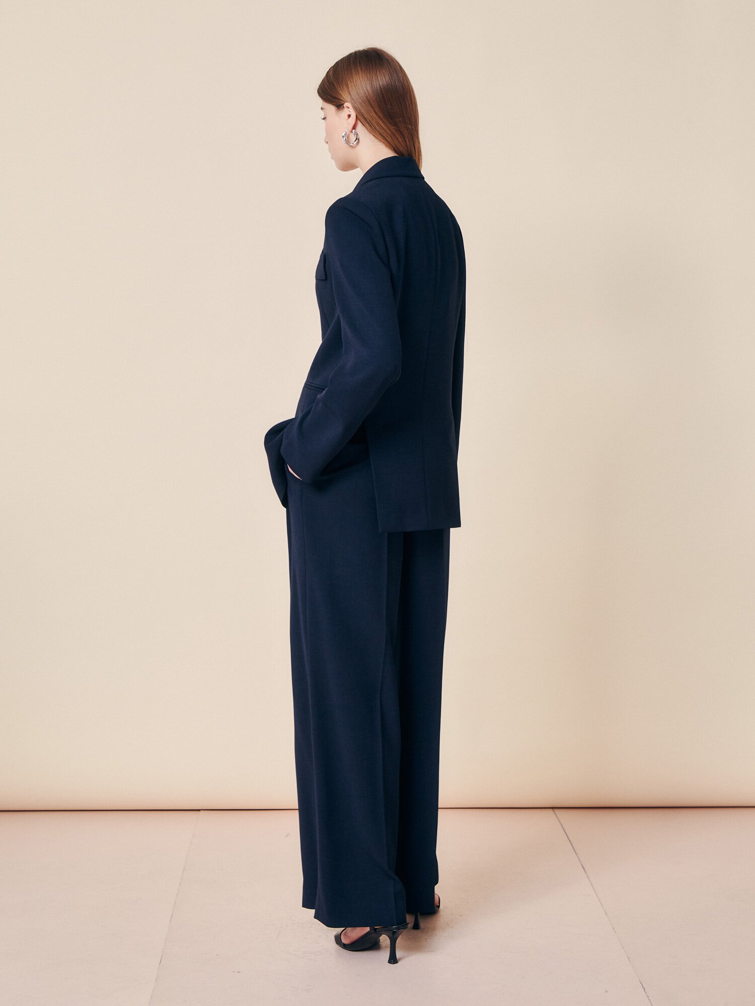 세미 릴렉스 테일러드 싱글 재킷 (DARK NAVY)