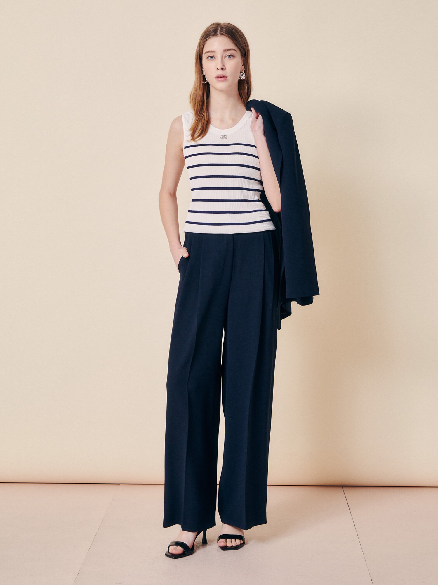 세미 릴렉스 테일러드 싱글 재킷 (DARK NAVY)