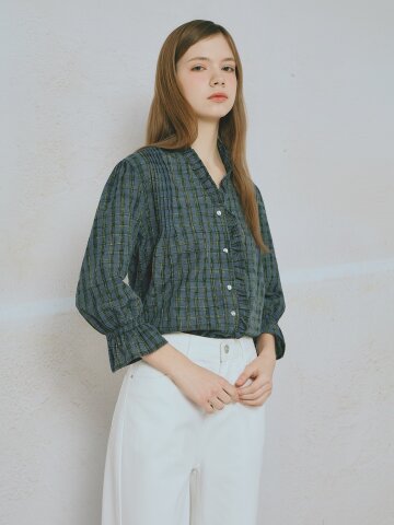 프릴 셔츠 블라우스 