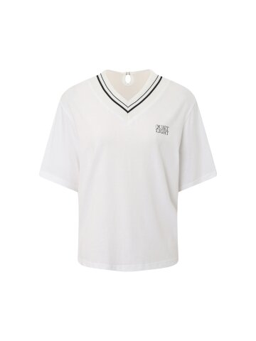 브이넥 블라우스형 티셔츠 