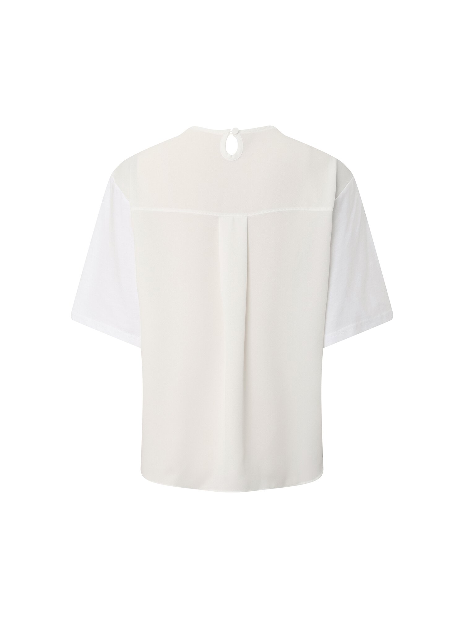 브이넥 블라우스형 티셔츠 (WHITE)